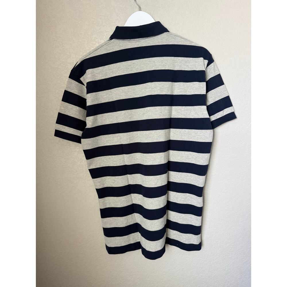 NWT Polo Ralph Lauren Striped Polo Shirt Size Medium Men Preppy Blue Gray - Picture 6 of 8